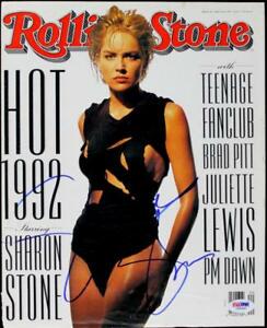 Sharon Stone Signed Rolling Stone Magazine Cover: Sharon Stone Signed Rolling Stone Magazine Cover PSA/DNA Autograph Authentication: PSA/DNA PRODUCT_COA: PSA/DNA PRODUCT_SIGNED_BY_NAME: Sharon Stone PRODUCT_SIGNED_BY_BRAND: SHARON STONE PLEASE NOTE:
