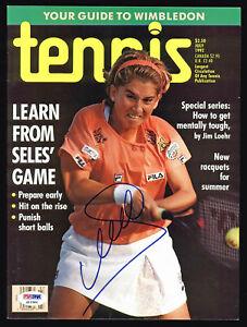 Monica Seles Signed 1992 Tennis Magazine Autographed: Monica Seles Signed 1992 Tennis Magazine Autographed PSA/DNA Product: Ball Hat Index Card Lithograph Print Magazine Photo Plaque Sport: Tennis Original/Reprint: Original Player: Monica Seles Autograph