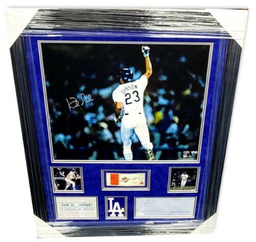 Kirk Gibson Vin Scully Signed Auto Framed Photo +: Kirk Gibson Vin Scully Signed Auto Framed Photo + Check+ Real 1988 WS Ticket Sport: Baseball-MLB Product: Photo Original/Reprint: Original Player: Kirk GibsonVin Scully Autograph Authentication: James