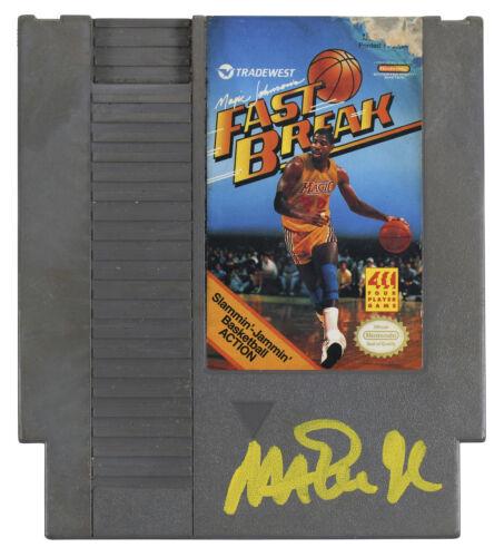 Magic Johnson Signed Nintendo Fast Break Video Game: Magic Johnson Signed Nintendo Fast Break Video Game Cartridge BAS Wit Sport: Basketball-NBA Product: Not Available Original/Reprint: Original Player: Magic Johnson Autograph Authentication: Beckett Te