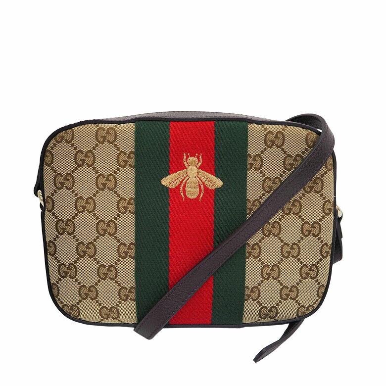 GUCCI web bee shoulder bag GG canvas beige pochette: GUCCI web bee shoulder bag GG canvas beige pochetteBrand: Gucci Line: GG Canvas Type: Shoulder bag Accessories: Dust bag Condition: Used (good) Material: GG canvas Color: Beige Size (HxWxD): 15cm x 20