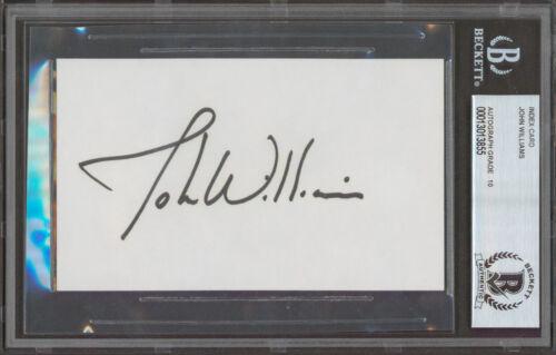 John WIlliams Star Wars Signed 3x5 Index Card Auto: John WIlliams Star Wars Signed 3x5 Index Card Auto Graded Gem 10! BAS Autograph Authentication: Beckett Original/Reproduction: Original PRODUCT_COA: Beckett PRODUCT_SIGNED_BY_NAME: John WIlliams PRODU