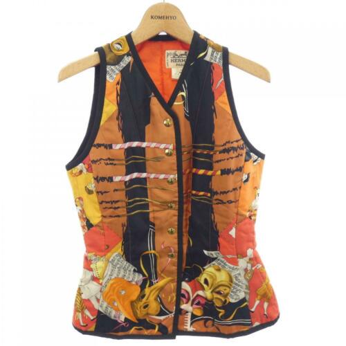 VINTAGE HERMES Vest: VINTAGE HERMES Vest Brand: HERMES Style: TOPS Color: Orange Material: See Image Gender: Ladies Size: 38 Size Type: Regular ActualSize: Backbody Length:55cm Body width:43cm Type: TOPS Department: Woman