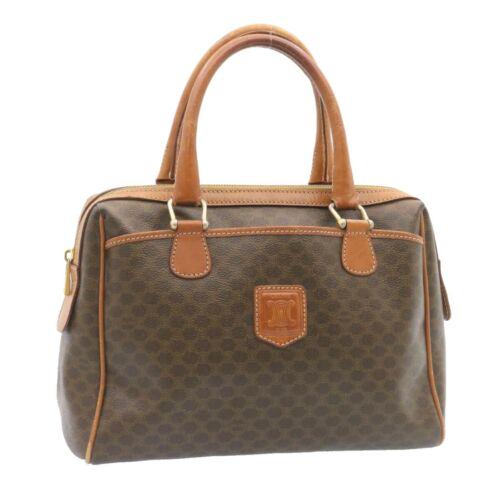 CELINE Macadam Canvas Hand Bag PVC Leather Brown: CELINE Macadam Canvas Hand Bag PVC Leather Brown Brand: CELINE Style: Hand Bag Material: PVC Leather Color: Brown Size: See Description Bag Height: 9.8inch(Approx) / 25cm(Approx) Bag Depth: 5.1inch(Ap