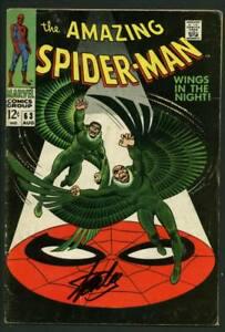 Stan Lee Signed Amazing Spider-Man #63 Comic Book: Stan Lee Signed Amazing Spider-Man #63 Comic Book Vulture PSA/DNA Autograph Authentication: PSA/DNA PRODUCT_COA: PSA/DNA PRODUCT_SIGNED_BY_NAME: Stan Lee PRODUCT_SIGNED_BY_BRAND: STAN LEE PLEASE NOTE: