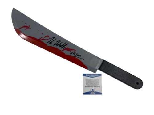 KANE HODDER JASON VOORHEES FRIDAY THE 13TH SIGNED: KANE HODDER JASON VOORHEES FRIDAY THE 13TH SIGNED MACHETE AUTOGRAPH BECKETT Industry: Movies Original/Reproduction: Original Signed by: KANE HODDER Autograph Authentication: Beckett Movie: FRIDAY THE