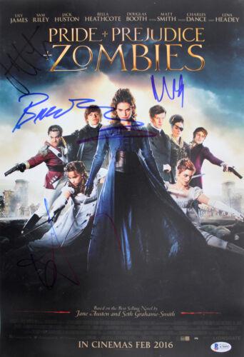 Pride & Prejudice & Zombies (5) Headey Brady +3: Pride & Prejudice & Zombies (5) Headey Brady +3 Signed 12x18 Photo BAS Autograph Authentication: BAS PRODUCT_COA: BAS PRODUCT_SIGNED_BY_NAME: Jack Huston Burr Steers Matt Smith Millie Brady & Lena Hea