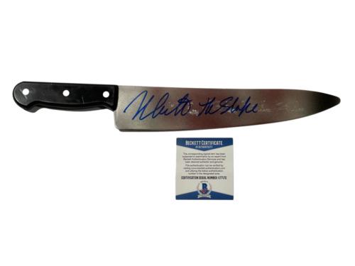 NICK CASTLE SIGNED HALLOWEEN PROP KNIFE THE SHAPE: NICK CASTLE SIGNED HALLOWEEN PROP KNIFE THE SHAPE MICHAEL MYERS AUTO BECKETT Industry: Movies Original/Reproduction: Original Signed by: NICK CASTLE Autograph Authentication: Beckett Movie: HALLOWEEN 
