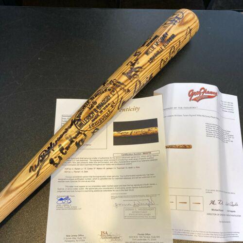 1986 All Star Game Team Signed Bat Cal Ripken Jr George: 1986 All Star Game Team Signed Bat Cal Ripken Jr George Brett Reggie Jackson Modified Item: No Product: Bat Sport: Baseball-MLB Autograph Authentication: James Spence (JSA) Original/Reprint: Original 