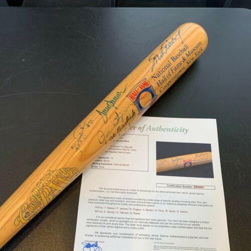 Tom Seaver Hall Of Fame Legends Multi Signed: Tom Seaver Hall Of Fame Legends Multi Signed Cooperstown Bat With JSA Product: Bat Sport: Baseball-MLB Autograph Authentication: James Spence (JSA) Original/Reprint: Original PLEASE NOTE: Framed Large