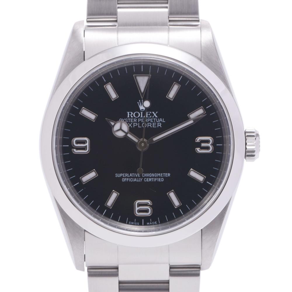 ROLEX Explorer 1 EX1 14270 Men's Stainless Steel Wrist: ROLEX Explorer 1 EX1 14270 Men's Stainless Steel Wrist Watch Automatic Black Dial Brand: Rolex Gender: Men Accessories: Guarantee card, Inner box, Outer box Condition: Used (very good) Material (Case)