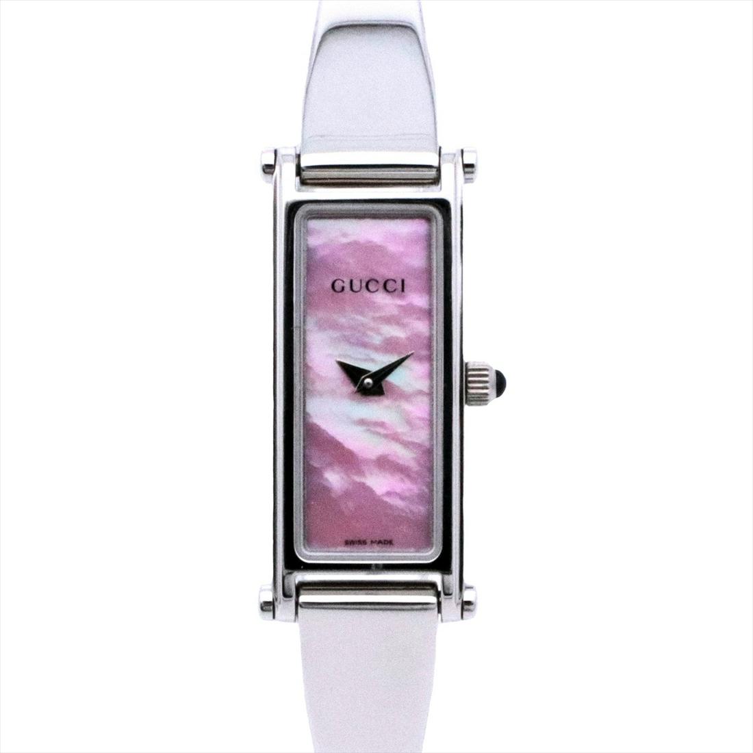 Gucci Quartz Stainless Steel Women's Watch 1500L: Gucci Quartz Stainless Steel Women's Watch 1500L Brand: Gucci Gender: Women Accessories: None Condition: Opened (never used) Model: 1500L Closure: Deployment buckle Display: Analog Material (Case): St