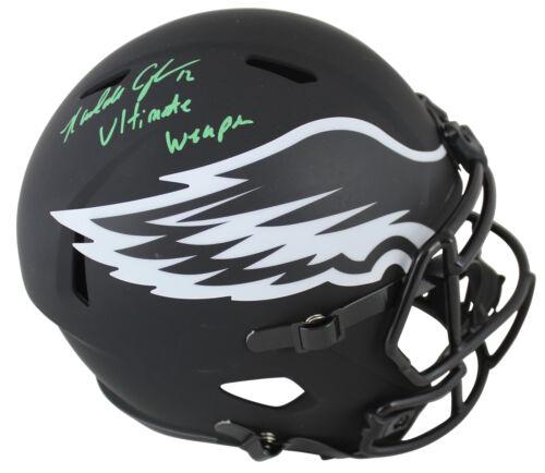 Eagles Randall Cunningham "Ult. Weapon" Signed Eclipse: Eagles Randall Cunningham "Ult. Weapon" Signed Eclipse F/S Speed Rep Helmet Sport: Football-NFL Product: Helmet Original/Reprint: Original Player: Randall Cunningham Team: Philadelphia Eagles Autograp
