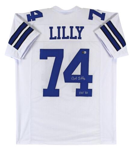Bob Lilly "HOF 80" Signed White Pro Style Jersey BAS: Bob Lilly "HOF 80" Signed White Pro Style Jersey BAS Sport: Football-NFL Product: Jersey Original/Reprint: Original Player: Bob Lilly Team: Dallas Cowboys Autograph Authentication: Beckett PRODUCT_COA