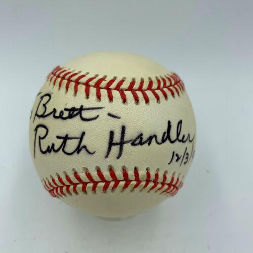 Ruth Handler Barbie Doll Creator Signed American League: Ruth Handler Barbie Doll Creator Signed American League Baseball JSA Industry: Movies Original/Reproduction: Original Autograph Authentication: James Spence (JSA) Sport: Baseball-MLB Product: Ball Ori