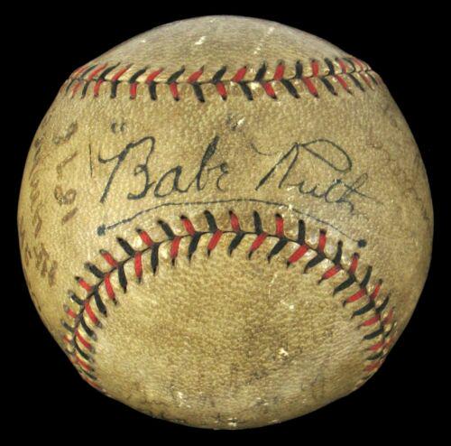 Babe Ruth 1926 New York Yankees Team Signed Game Used: Babe Ruth 1926 New York Yankees Team Signed Game Used Baseball With JSA Product: Ball Sport: Baseball-MLB Autograph Authentication: James Spence Authentication (JSA) Team: New York Yankees Player: Bab