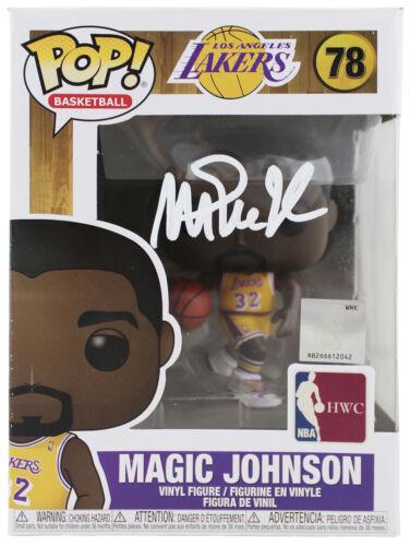 Lakers Magic Johnson Signed NBA HWC #78 Funko Pop Vinyl: Lakers Magic Johnson Signed NBA HWC #78 Funko Pop Vinyl Figure w/ White Sig Sport: Basketball-NBA Product: Not Available Original/Reprint: Original Player: Magic Johnson Autograph Authentication: Beck