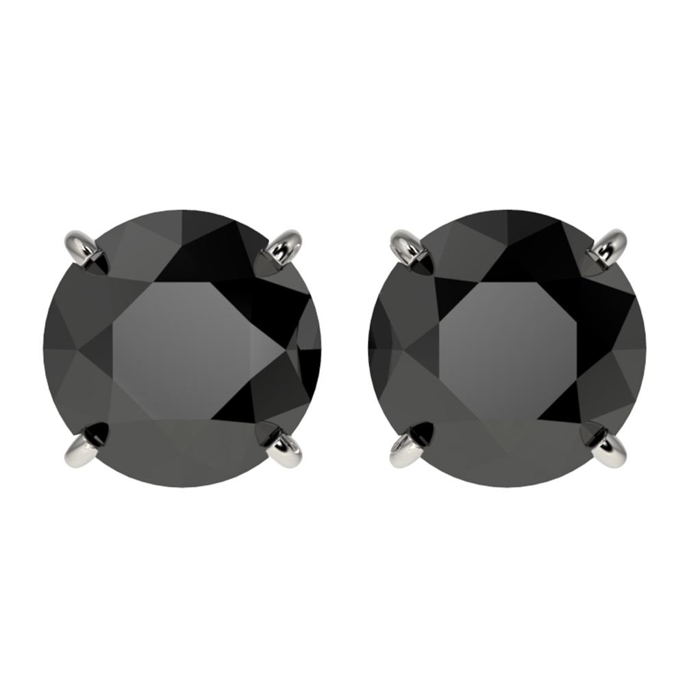 3 ctw Fancy Black Diamond Solitaire Stud Earrings 10k: 3 ctw Fancy Black Diamond Solitaire Stud Earrings 10k White Gold 3 ctw Fancy Black Diamond Solitaire Stud Earrings 10k White Gold Designer Brand Luxury Jewelrymade in the USA Suggested Retail Price: $