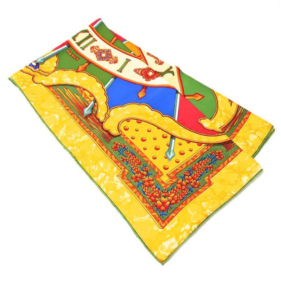 Hermes Scarf Carre 90 CARPE DIEM Enjoy the day today: Hermes Scarf Carre 90 CARPE DIEM Enjoy the day today Yellow Green Multicolor Silk LadiesBrand: Hermes Type: Scarf Gender: Women Material: Silk, 100% Color: Green, Multi-color, Yellow Condition: Used (