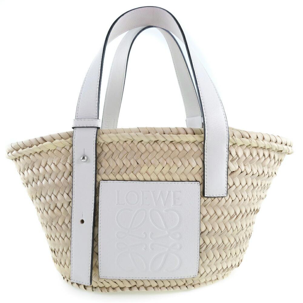 white loewe basket bolsa