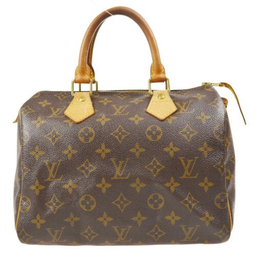 LOUIS VUITTON SPEEDY 25 HAND BAG PURSE MONOGRAM CANVAS: LOUIS VUITTON SPEEDY 25 HAND BAG PURSE MONOGRAM CANVAS M41528 SP1022 Gender: Adult Unisex Country/Region of Manufacture: France Style: Hand bag Decade: 2000s Material: Monogram Canvas Leather Original