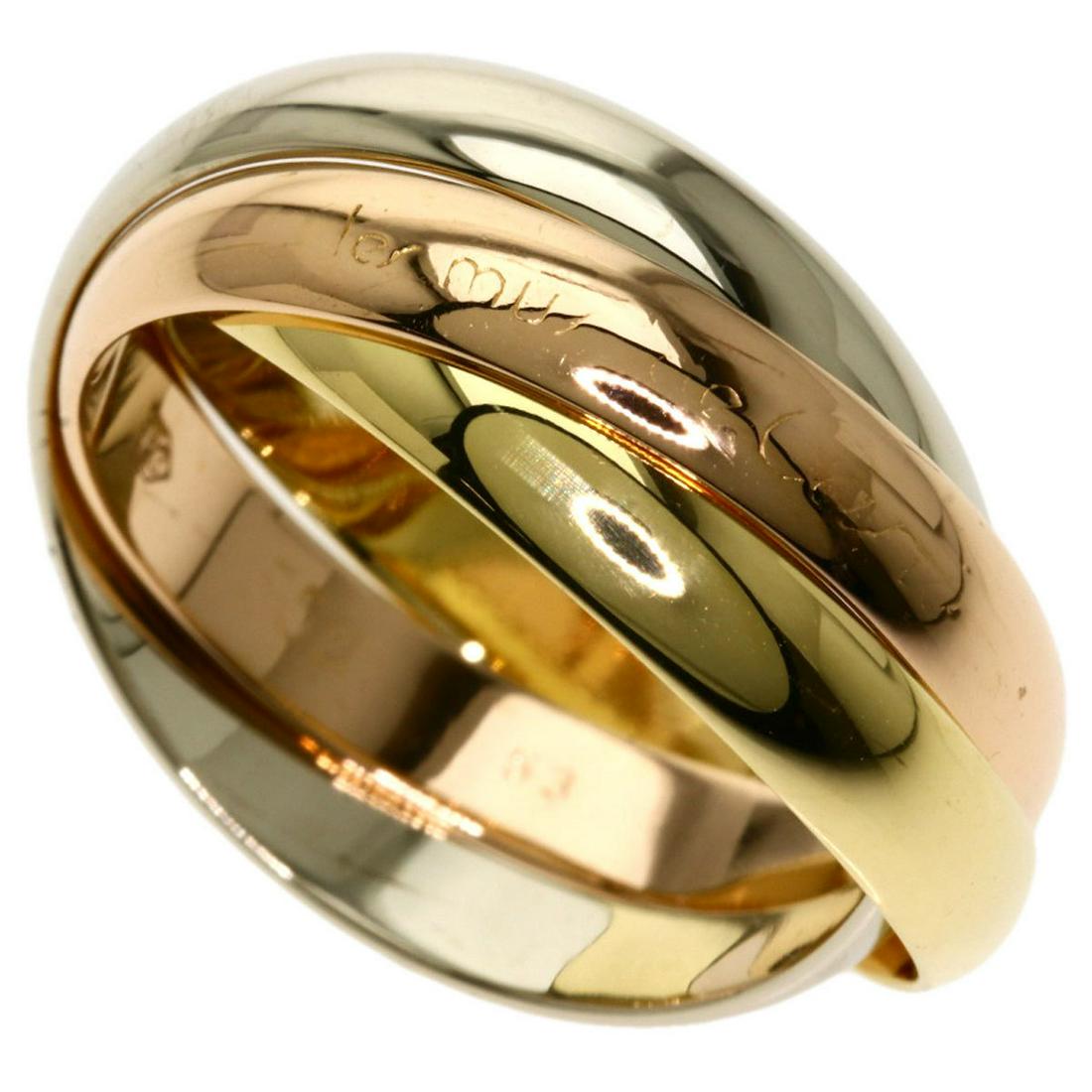 Cartier Trinity # 53 Ring / K18 Yellow Gold K18WG K18PG: Cartier Trinity # 53 Ring / K18 Yellow Gold K18WG K18PG LadiesBrand: Cartier Line: Trinity Gender: Women Material: Pink gold (18K), White gold (18K), Yellow gold (18K) Color: Pink gold, White gold, Ye