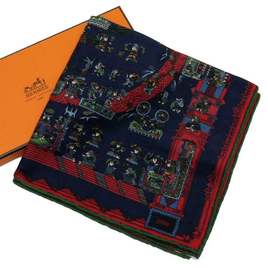Hermes Scarf Carre 40 ASTRES es SOLEILS Celestial Body: Hermes Scarf Carre 40 ASTRES es SOLEILS Celestial Body and Sun Navy Red Cashmere SilkBrand: Hermes Material: Cashmere, 65%, Silk, 35% Color: Navy, Red color Condition: Used (very good) Damage Ranking: