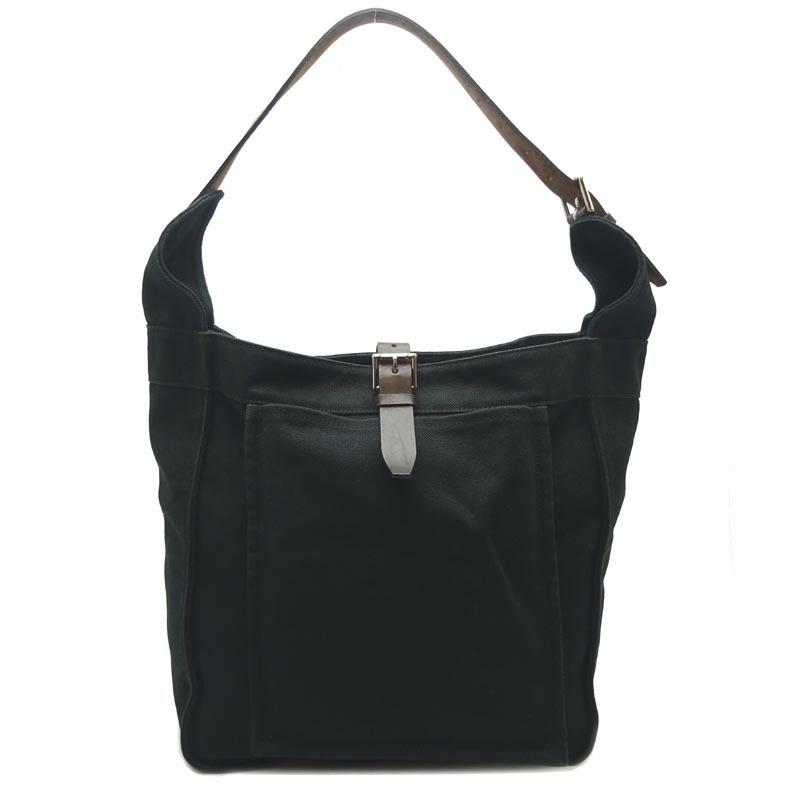 Hermes Marwari PM Ladies Shoulder Bag Canvas Black: Hermes Marwari PM Ladies Shoulder Bag Canvas Black BrownBrand: Hermes Line: Marwari Type: Shoulder bag Gender: Women Material: Canvas, Leather Color: Black, Brown Size (HxWxD): 35cm x 30cm x 12cm / 13