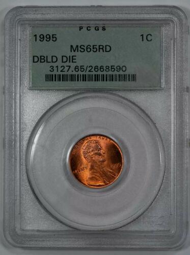 1995 LINCOLN MEMORIAL CENT PENNY 1C PCGS MS 65 RED UNC: 1995 LINCOLN MEMORIAL CENT PENNY 1C PCGS MS 65 RED UNC - DOUBLED DIE Certification: PCGS Composition: Copper Grade: MS-65 Year: 1995 Circulated/Uncirculated: Uncirculated Strike Type: MS Mint Location