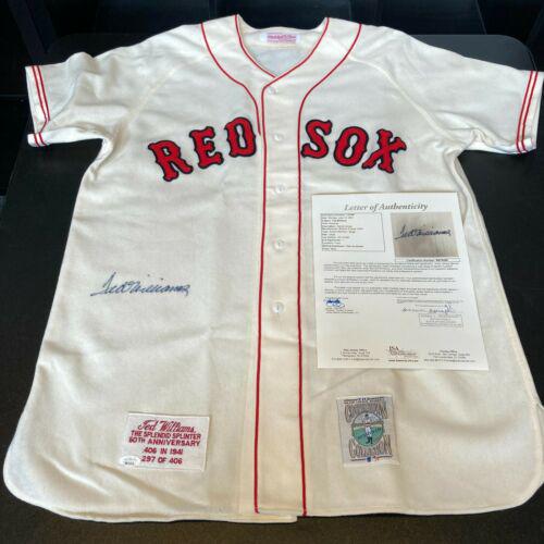 Ted Williams Signed 1941 Boston Red Sox Game Model: Ted Williams Signed 1941 Boston Red Sox Game Model Jersey With JSA Product: Jersey Sport: Baseball-MLB Autograph Authentication: James Spence Authentication (JSA) Original/Reprint: Original Player: Te