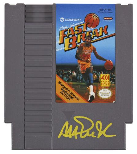 Magic Johnson Signed Nintendo Fast Break Video Game: Magic Johnson Signed Nintendo Fast Break Video Game Cartridge BAS Sport: Basketball-NBA Product: Not Available Original/Reprint: Original Player: Magic Johnson Autograph Authentication: Beckett PRODUC
