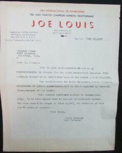 Vintage 1947 Joe Louis Letterhead Promoting Fight in: Vintage 1947 Joe Louis Letterhead Promoting Fight in Havana Cuba Sport: Boxing Product: Not Available Original/Reprint: Original Autograph Authentication: Seller The myntauctions.com Guarantee: All it