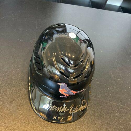 Frank Robinson HOF 1982 Signed Full Size Baltimore: Frank Robinson HOF 1982 Signed Full Size Baltimore Orioles Helmet PSA DNA Product: Helmet Sport: Baseball-MLB Autograph Authentication: James Spence (JSA) Team: Chicago Cubs Player: Ernie Banks Origin