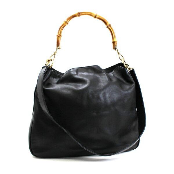 Gucci Bamboo 2WAY Handbag Shoulder Bag Leather Black: Gucci Bamboo 2WAY Handbag Shoulder Bag Leather Black 001 2058 1577 Ladies Brand: Gucci Type: Handbag, Shoulder bag Gender: Men,Women Material: Bamboo, Leather Color: Black Size (HxWxD): 31cm x 35cm x