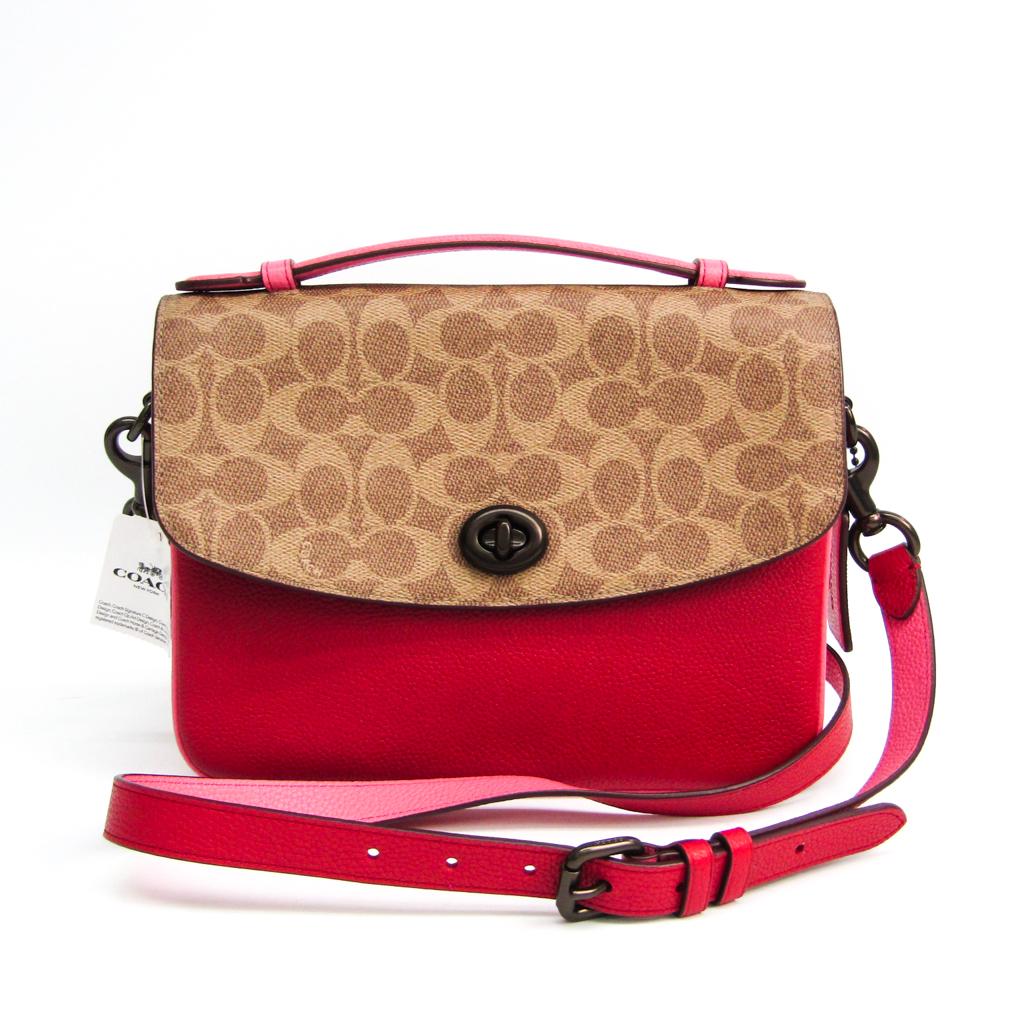 Coach Signature Kathy 74091 Women's Coated: Coach Signature Kathy 74091 Women's Coated Canvas,Leather Handbag,Shoulder Bag Khaki Brown,Pink,Red Color Brand: Coach Line: Signature Type: Handbag, Shoulder bag Gender: Women Material: Coated canvas
