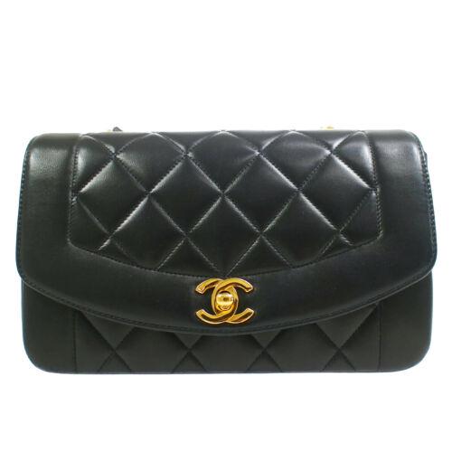 CHANEL Small Diana CC Single Chain Shoulder Bag 4172110: CHANEL Small Diana CC Single Chain Shoulder Bag 4172110 Black Lambskin Size: Medium Accents: Lock Quilted Model: CHANEL Diana Country/Region of Manufacture: France Department: Women Style: Shoulder Ba