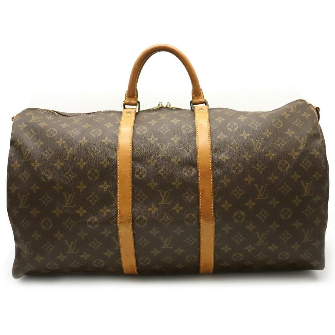 LOUIS VUITTON Monogram Keepall Bandolier 55 Boston Bag: LOUIS VUITTON Monogram Keepall Bandolier 55 Boston Bag Travel Shoulder M41414 Brand: Louis Vuitton Type: Boston bag Material: Monogram Size (HxWxD): 30cm x 55cm x 25cm / 11.81'' x 21.65'' x 9.84'' Con