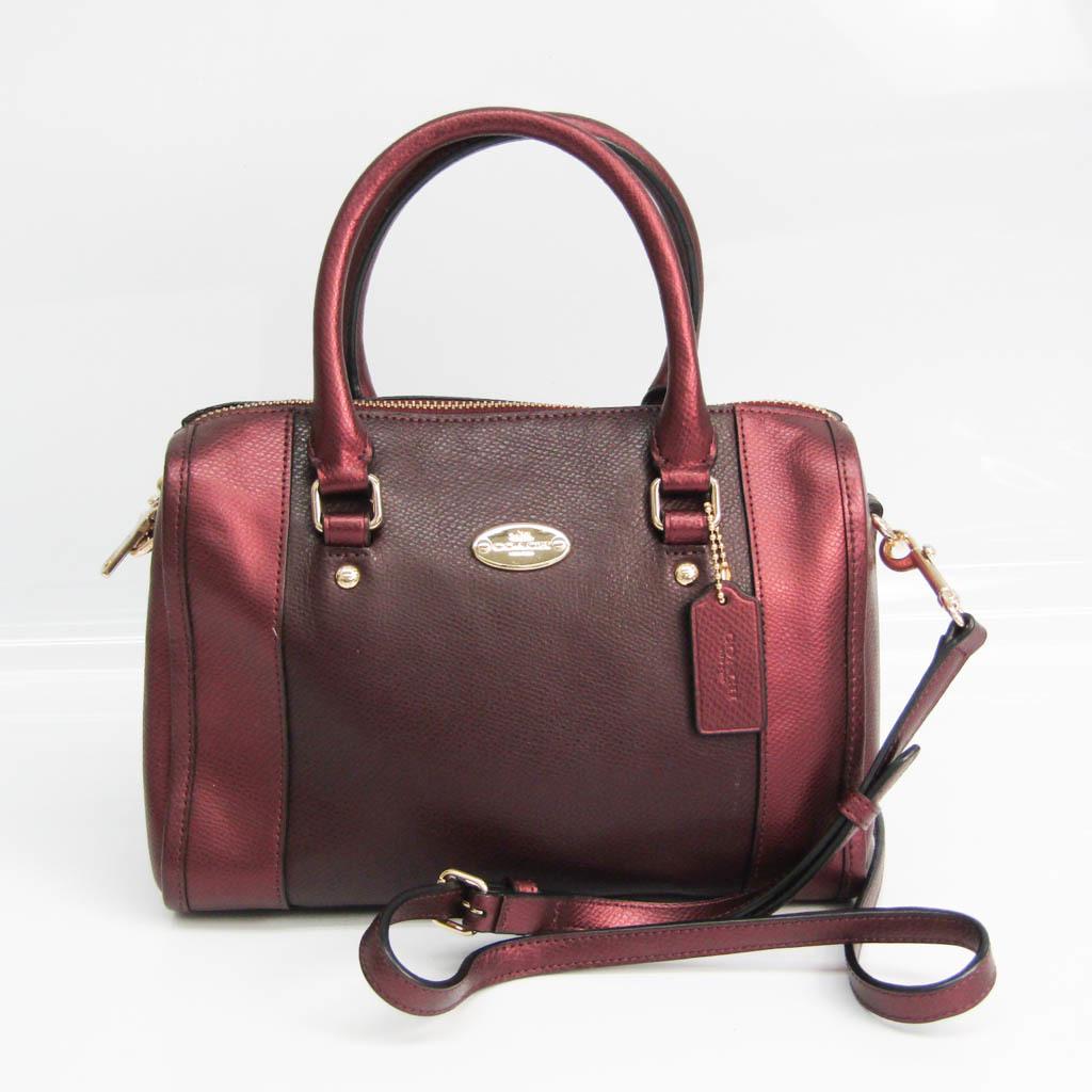 Coach Mini Bennett Satchel F35921 Women's Leather: Coach Mini Bennett Satchel F35921 Women's Leather Handbag,Shoulder Bag Bordeaux,Dark Brown Brand: Coach Type: Handbag, Shoulder bag Gender: Women Material: Leather Color: Bordeaux, Dark brown Size (Hx