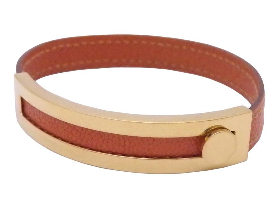 Hermes bangle bracelet puspus orange leather: Hermes bangle bracelet puspus orange leather Brand: Hermes Type: Bangle Material: Leather Color: Orange Condition: Used (good) Overall Scratches: Slight Overall Dirt: Slight Width: 1cm / 0.39'' Length