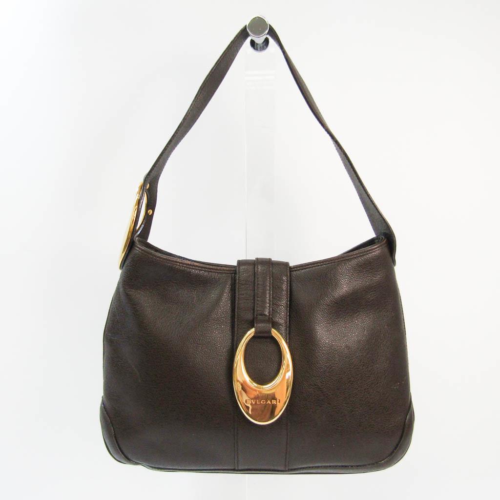 Bvlgari Women's Leather Shoulder Bag Dark Brown: Bvlgari Women's Leather Shoulder Bag Dark Brown Brand: Bvlgari Type: Shoulder bag Gender: Women Material: Leather Color: Dark brown Size (HxWxD): 22cm x 29cm x 4.5cm / 8.66'' x 11.41'' x 1.77'' Strap