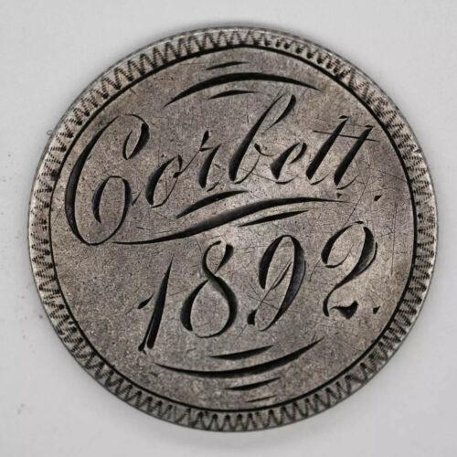 1878 SEATED LIBERTY QUARTER 25C SILVER - LOVE TOKEN: 1878 SEATED LIBERTY QUARTER 25C SILVER - LOVE TOKEN "CORBETT 1892" Certification: Uncertified Composition: Silver Year: 1878 Circulated/Uncirculated: Unknown Strike Type: No Grade Country: USA KM Numb