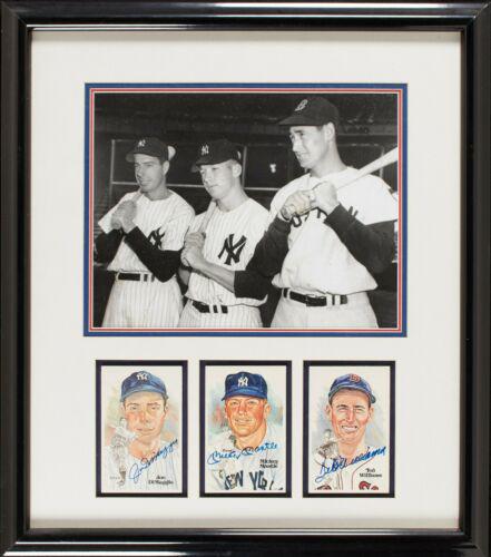Mickey Mantle Joe Dimaggio Ted Williams Signed Perez: Mickey Mantle Joe Dimaggio Ted Williams Signed Perez Steele Beckett GEM MINT Product: Postcard Sport: Baseball-MLB Autograph Authentication: Beckett Authentication Services (BAS) Player: Mickey Mantle