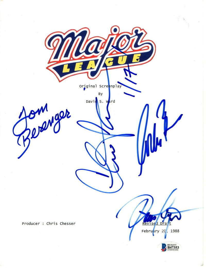 Cast Signed Authentic Autographed Major League Script - Dennis Haysbert Charlie Sheen Tom Berenger &: Cast Signed Authentic Autographed Major League Script - Dennis Haysbert Charlie Sheen Tom Berenger & Corbin Bernsen Signature: Dennis Haysbert Charlie Sheen Tom Berenger & Corbin Bernsen Product: Comp