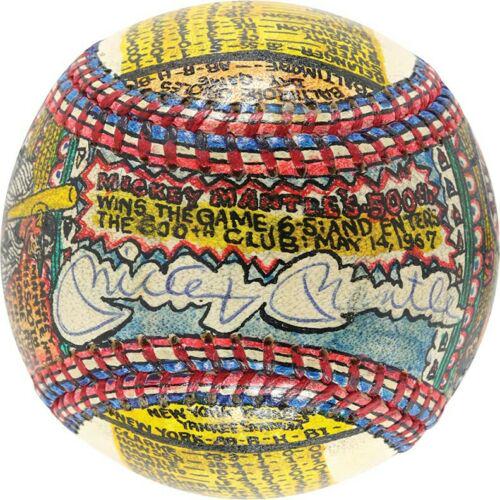 Beautiful Mickey Mantle Hand Painted George Sosnak Folk Art Baseball 1/1: Beautiful Mickey Mantle Hand Painted George Sosnak Folk Art Baseball 1/1 Sport: Baseball-MLB Player: Mickey Mantle Autograph Authentication: James Spence (JSA) Original/Reprint: Original Product: Ball