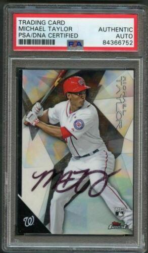 2015 Topps Finest #12 Michael Taylor Signed Rookie Card PSA Slabbed Auto RC: 2015 Topps Finest #12 Michael Taylor Signed Rookie Card PSA Slabbed Auto RC Graded: No Sport: Aikido PLEASE NOTE: Framed Large or heavy Items do not have shipping costs included. The exact shipping co