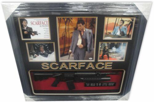 Al Pacino Hand Signed Photo Collage Scarface Framed With Machine Gun PSA: Al Pacino Hand Signed Photo Collage Scarface Framed With Machine Gun PSA Original/Reproduction: Original Autograph Authentication: Professional Sports (PSA/DNA) Player: Al Pacino PLEASE NOTE: Framed L