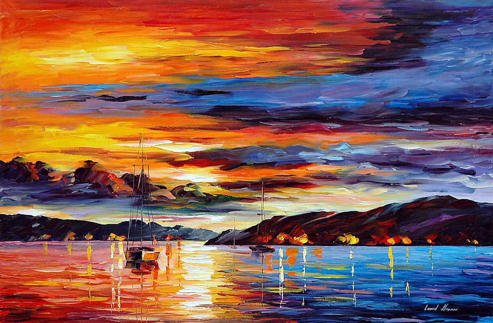 Pink Sunset - Limited Edition 1/25 by Leonid Afremov: Pink Sunset - Limited Edition 1/25 by Leonid Afremov Available EXCLUSIVELY through Mynt Auctions, this is a limited edition giclee hand-painted by Leonid Afremov, who sadly passed away in 2019. This i