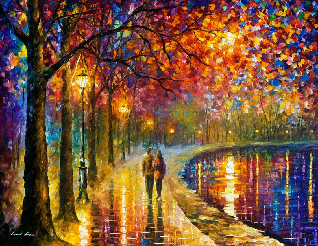 Spirits By The Lake - Limited Edition 1/25 by Leonid Afremov: Spirits By The Lake - Limited Edition 1/25 by Leonid Afremov Available EXCLUSIVELY through Mynt Auctions, this is a limited edition giclee hand-painted by Leonid Afremov, who sadly passed away in 2019