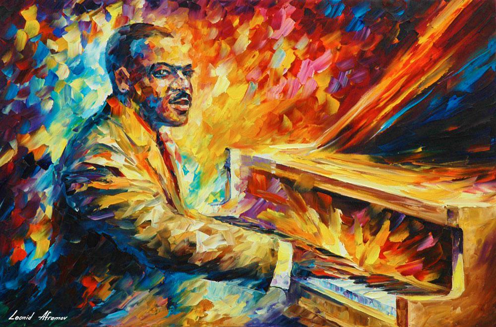 Count Basie - Limited Edition 1/25 by Leonid Afremov: Count Basie - Limited Edition 1/25 by Leonid Afremov Available EXCLUSIVELY through Mynt Auctions, this is a limited edition giclee hand-painted by Leonid Afremov, who sadly passed away in 2019. This i