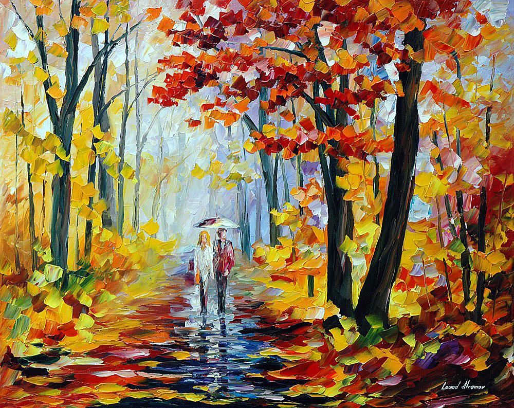 Rain In The Woods - Limited Edition 1/25 by Leonid Afremov: Rain In The Woods - Limited Edition 1/25 by Leonid Afremov Available EXCLUSIVELY through Mynt Auctions, this is a limited edition giclee hand-painted by Leonid Afremov, who sadly passed away in 2019.